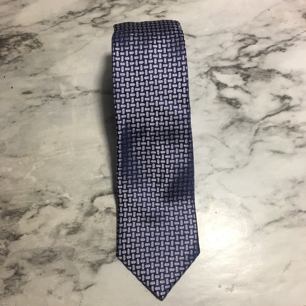 Calvin Klein Blue Silver Tie